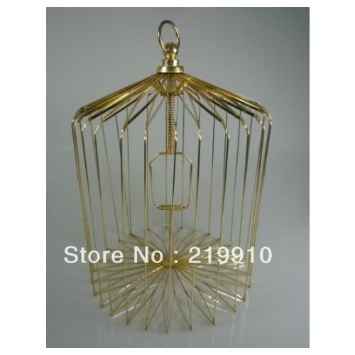 Free Shipping S Size Appearing Bird Cage Golden Magic Tricks