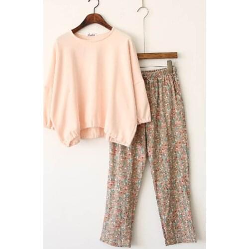 Flowers Pijama Feminino Inverno Pyjama Femme Pigiama Donna Pijama Set Pyjamas Women Pijamas Mujer Pajamas Night Suit Sleepwear