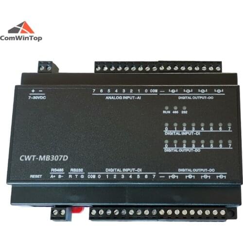 CWT-MB307D 8AI+8DI+8DO RS485 RS232 Ethernet Modbus Rtu Tcp Io Acquisition Module
