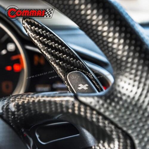 For Mclaren MP4-12C 650S 2012-2017 Steering Wheel Paddle Shifter Extensions Carbon Fiber Auto Accessories