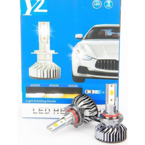 Dual color 6000k+3000k Car Headlight CSP H4 LED H7 H1 H3 H8 H11 9005 9006 3000K 6000K Car Auto Headlamp Led Lights For Car