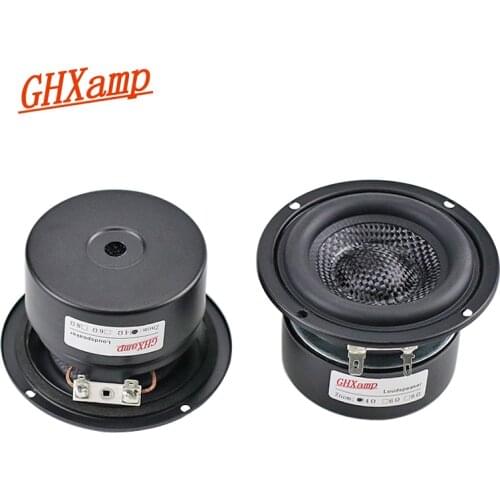 GHXAMP 3 Inch Subwoofer 4 Ohm 25W Bass Speaker Low Frequency Powerful Woofer Fiberglass Weave Basin Repair Subwoofer Diy 2pcs