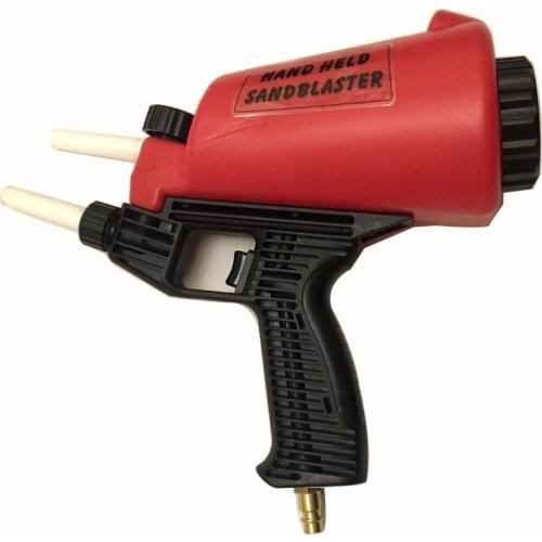 Gravity feed blaster gun with 2 pieces ceramic sand blasting nozzles