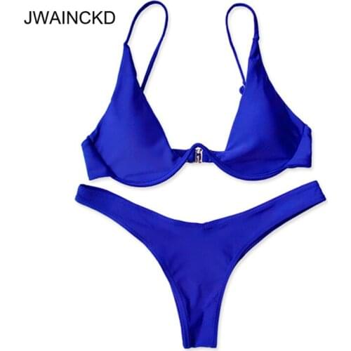 JWAINCKD Hot Sale Bikinis Women Push-Up Padded Bra Beach Bikini Set Swimsuit Swimwear Women Bikini 2018 Biquini Woman Swimsuit