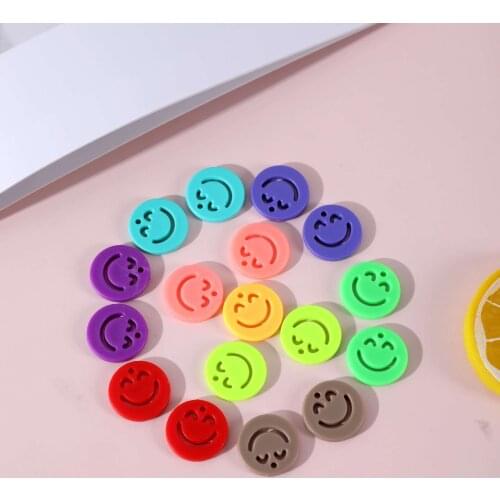 10 Pieces of Smiley Resin Pendant DIY Jewelry Accessories Keychain Necklace Bracelet Handmade Make PM16