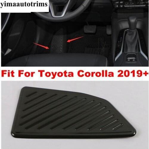 Stainless Steel Left Side Footrest Foot Rest Pedal Pad Non-slip Plate Cover Trim Fit For Toyota Corolla 2019 2020 2021