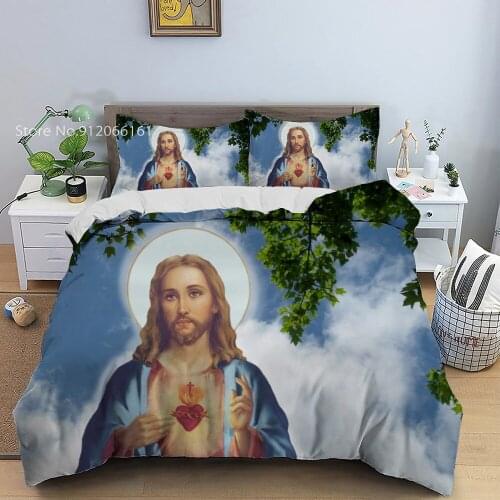 Christian Bedding Set Cross Of Faith Duvet Cover The Art Of Painting Bedroom Decoration King Size Queen Size Soft Quilt Cover
