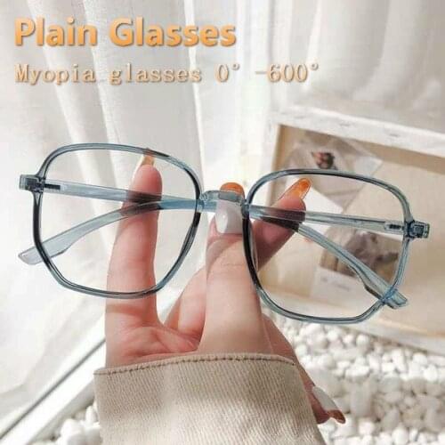 Women Men Ultralight Myopia Glasses Vintage Oversized Eyeglasses Student Short Sight Eyewear -1.0 1.5 2.0 2.5 3.0 3.5 4.0