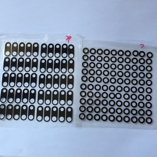 Wholesale 100Pcs/lot High Quality For iPhone 7 7 Plus Back Camera Lens Glass Cover With sticker Replacement Repair Parts