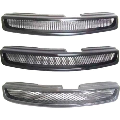 Front Racing Grill Center Bumper Grille For Nissan Infiniti G25 2002-2004 Matt Black/Carbon Fiber