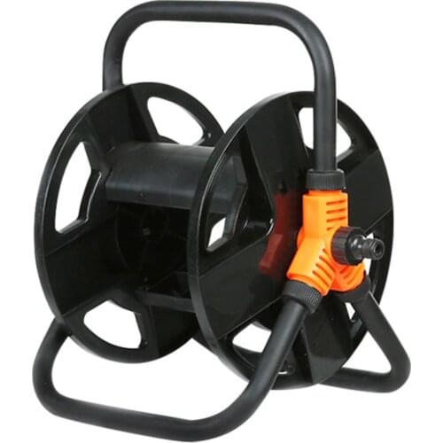 Portable Garden Hose Reel Wall Mount Watering Hose Holder Winder Durable Hose Storage Cart Black 60*30*52cm