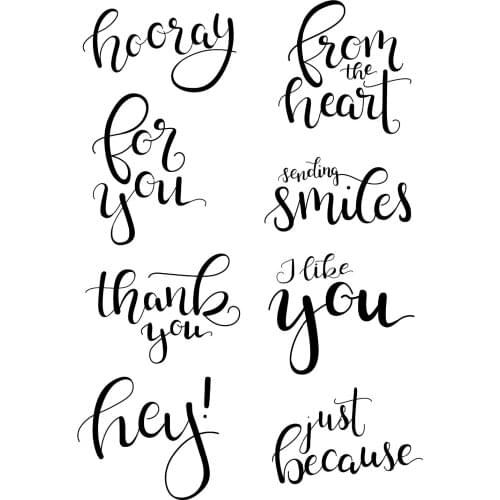 English words Transparent Clear Silicone Stamp/Seal for DIY scrapbooking/photo album Decorative clear stamp sheets A1138