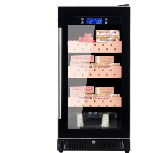 Cigar cabinet constant temperature and humidity small display cabinet 80L household glass door cigar refrigerator smoke wine