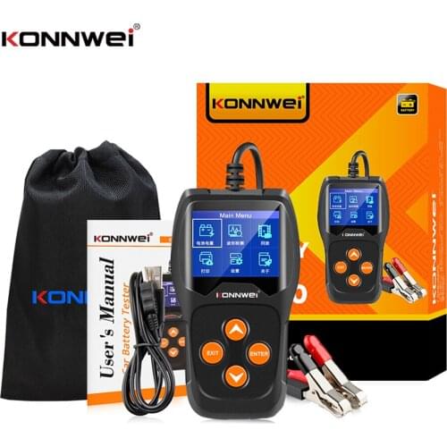 KONNWEI KW600 Car Battery Tester Analyzer 12V 100 to 2000CCA 12 Volts Battery Tools Auto Diagnostic Cricut Charging Load Tools
