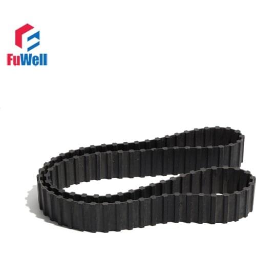 Double Teeth Timing Belt DL Type 12.7/20/25/38mm Belt Width 250DL/270DL/280DL/300DL Toothed Belt Black Rubber Gear Pulley Belt