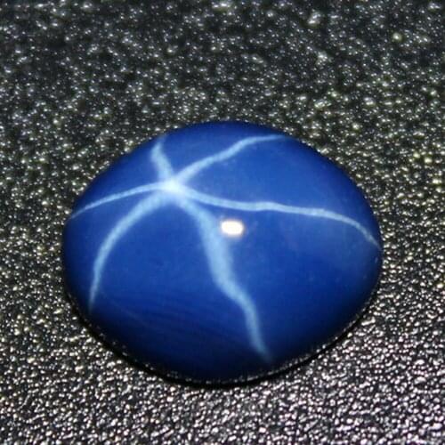 Star Sapphire Oval Cabochon Smooth Polished Surface Egg Shape Star Sapphire Cabochon Flat Back Multiple Sizes to Choose GM03