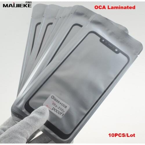 10PCS Front Outer Glass+OCA glue for Samsung Galaxy A7 2018 A750 J4 J6 plus J610 A6 A8 plus J8+A6+Screen Touch Glass Replacement