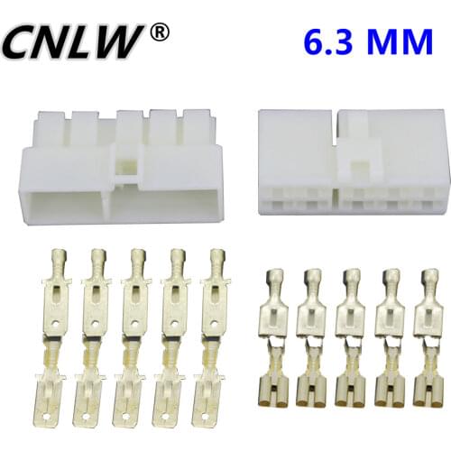 6.3 series All New 10 Pin DJ7101-6.3 ABS Plastic Electrical Wire Connectors Plug Male and female Automobile Connector