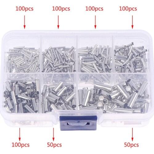 600Pcs 0.5-6.0mm2 Bootlace Ferrules Cord End Electrical Cable Crimp Terminals