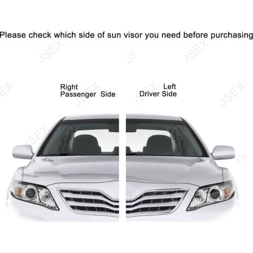 7pcs New Right Passenger Side Sun Visor for Toyota Camry 2007-2011 Gray With Sunroof Gray Glass Mirror Windshield 74310-06770-B0