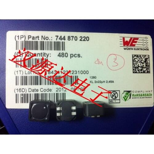 744870220 2X22UH 2.45A 12X12X8MM