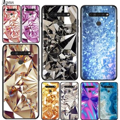 Diamond Pieces for LG G8 G8S G8X V30 V35 V40 V50 V60 ThinQ Q60 K40 K50 K51 K61 K71 K92 K62 K42 Black Phone Case