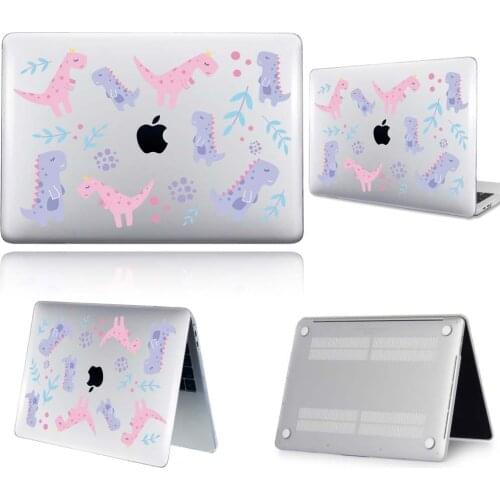 Dinosaur EVA Pattern PVC Anti-slip Laptop Case For Apple Macbook 12/Air 11 13 A2337/Pro 13(A2251 A2289) 15 16/Pro 13 A2338