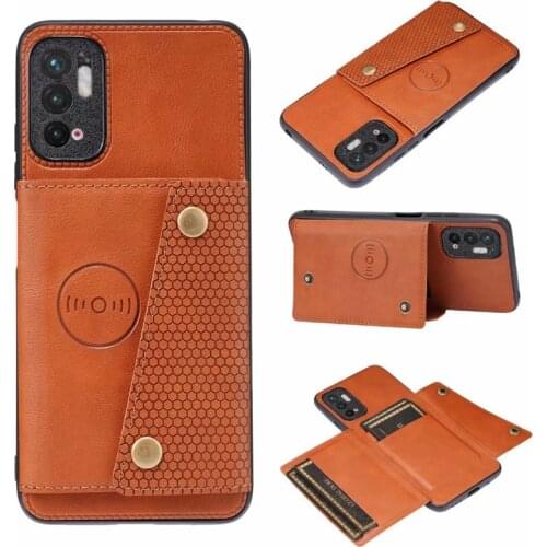 PU Leather Flip Phone Case For Xiaomi Redmi Note 10 5G Multi Card Holder Wallet Silicone Shockproof Back Cover For Poco M3 Pro