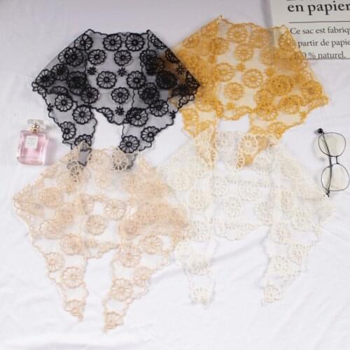 Decorative Triangular Binder Lace Cappa Womens New Sweet Scarf Fashion All-match Small Neckerchief Scarf Lace Hair Band
