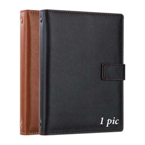 Deli 3308 / Thickened Business Leather Book / Leather Notebook /Meeting Notepad / Notebook / 7 Inches 160 Sheets / 1 Copy