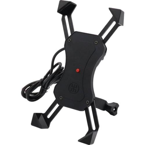 Motorcycle Handlebar Mount USB Charging Mobile Phone GPS Holder Bracket Stand Motorcycles Accessories