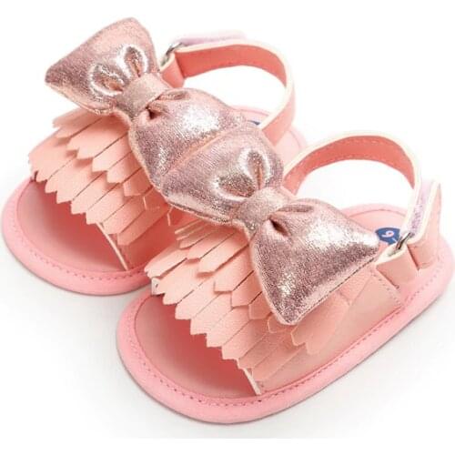 Toddler Infant Kids Baby Shoes Girls Elegant Bowknot PU-leather Flower Princess Shoes Cortex shoes for 0-18M