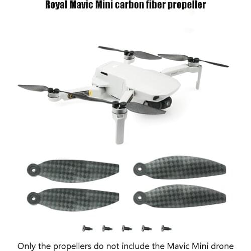 For Mavic Mini Carbon Fiber Propellers Foldable Quick Release Low Noise Propellers with Screws for Drone Accessories