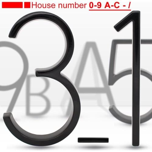 House Numbers and Letter Alphabet for Home Door, 5in 12.5cm Street Outdoor Hotel Toilet Sign Address Name Plate Steel Digits