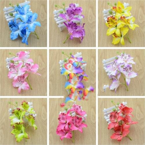 Artificial flowers Phalaenopsis simulation took suit fake flower silk flower decoration flower vase floral furnishings, home acc