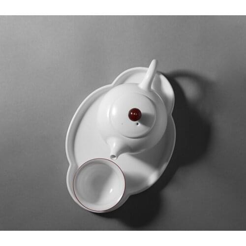 China Jingdezhen tea pot kettle drinkware Kung Fu infusers filter cooking tools ceramic Kung Fu white small one person tea set
