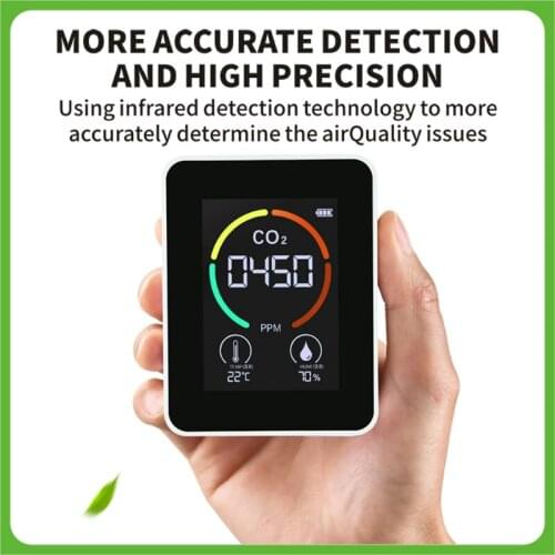 Multifunctional gas detector portable carbon dioxide detector CO2 meter temperature humidity meter TVOC formaldehyde detector