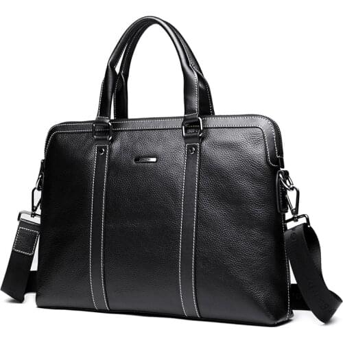 Fashion Luxury Men Bag Genuine Leather Handbag Shoulder Bags Business Men Briefcase Laptop Bag