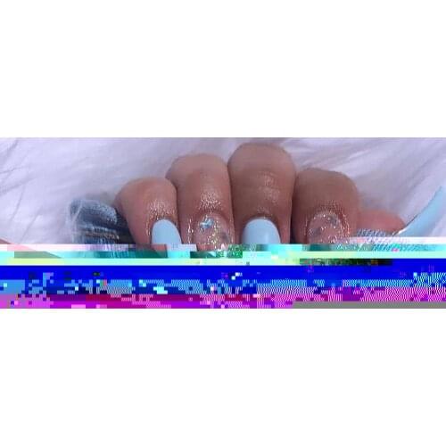 24Pcs Fashion Wave Lines Nail Patch Bow Glue Type Removable Long Paragraph False Nail Patch Nail Art Manicure Tools