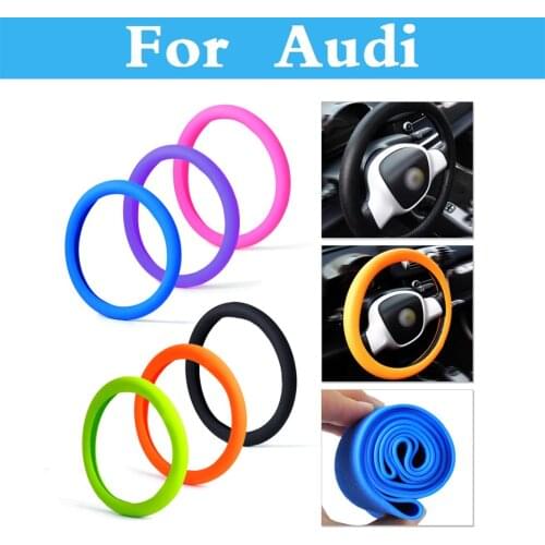 Soft Silicone Steering Wheel Cover Shell Skidproof Odorless Eco Friendly For Audi Q3 Q5 Q7 A3 A4 A5 A6 A7 a8