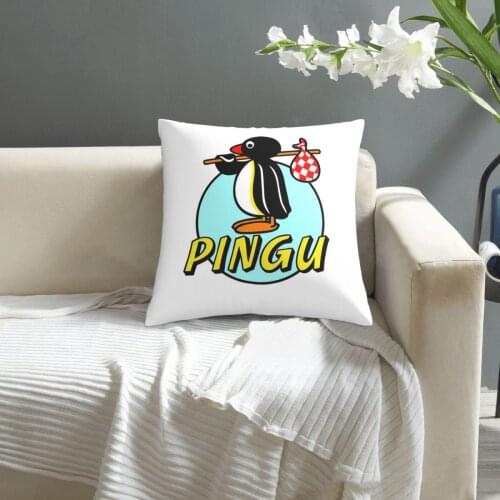 Pingu pillowcase printed cushion cover sofa waist pillow pillow cover