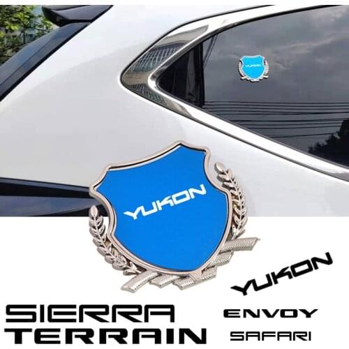 NEW Sticker Auto Emblem Decal For GMC Acadia Canyon Envoy Safari Terrain Yukon VIP Badge Car Styling Car Accessories