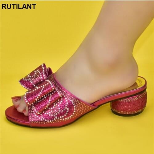 New Arrival Ladies Dress Shoes Wedding Shoes for Women Bride Italian Women Party Shoes Decorated with Rhinestone Open Toe Pumps