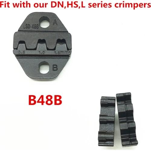 Crimping dies B48B jaws set for pin connectors non-insulated open barrel terminals 0.5-1.5mm2