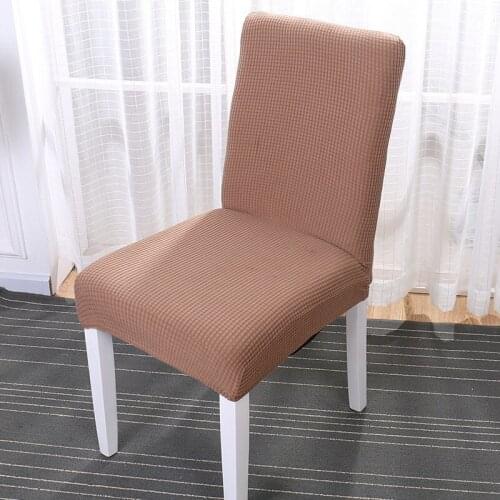 Solid Chair Covers Cotton Elastic Slipcover Kitchen Dining Stretch Chair Cover Seat Chair Protective Case For Restaurant Decor