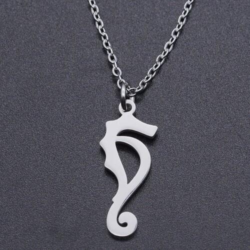 Seahorse Stainless Steel Charm Necklace for Women Dainty Steel Necklaces Dropshipping Accept OEM Order Wholesale