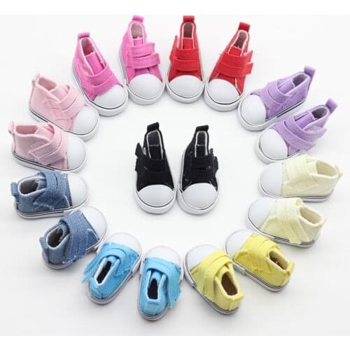 5cm Canvas Shoes For 1/6 BJD Doll Fashion Mini Shoes Doll Shoes for Russian DIY handmade doll Doll Accessories