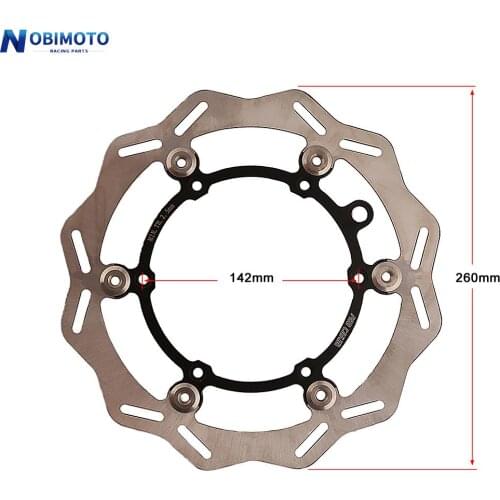 Motorcycle 260MM Front Floating Brake Discs Rotors Brake Pads For KTM Husqvarna Husaberg TE FE FC TC TX FX 125-570 1994-2021