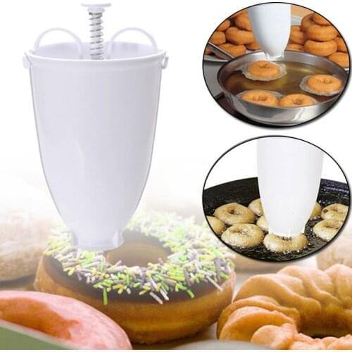 Plastic Donut Maker Easy Fast Portable Donut Mould Manual Waffle Dispenser Doughnut Machine Cake Biscuit Cookies Diy Baking Tool