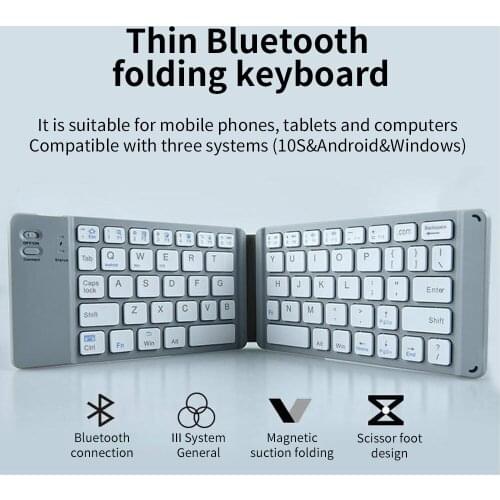 New Portable Mini Keyboard Bluetooth Folding Apply Windows Android IOS Keyboard Foldable Wireless Keypad For Iphone Tablet PC